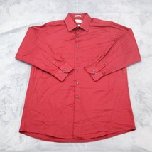 Van Heusen Shirt Mens 32 Red Regular Fit Button Up Long Sleeve Collared Top - £17.76 GBP