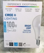 Cree 15W LED  100W Replacement-Day Light 5000K Bulb-Brand New-SHIPS N 24... - $39.48