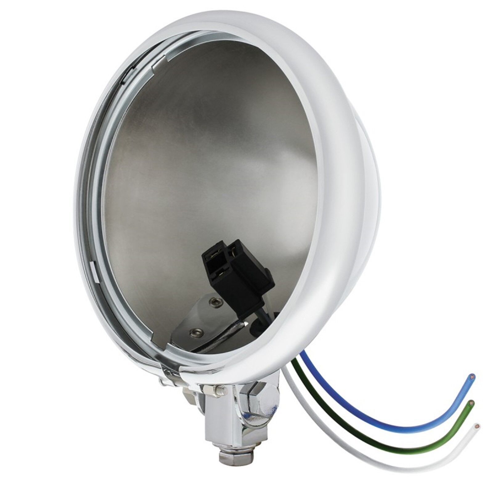 5-3/4&quot; Chrome Motorcycle Light Headlamp Headlight Bottom Mount Housing B... - $27.55