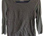 Old Navy Womens Size XS Lace Front Dark Gray Long Sleeved T shirt - £8.43 GBP