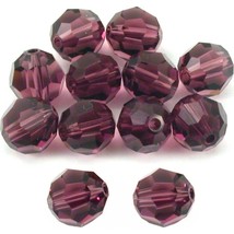 12 Amethyst Round Swarovski Crystal Beads Part 5000 8mm - £9.47 GBP