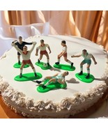 Vintage Soccer Football  Players Game Goal Plastic CAKE TOPPER Set Lot Of 7 - $187.91 MXN