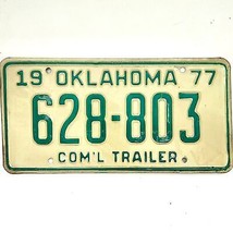 1977 United States Oklahoma Commercial Trailer License Plate 628-803 - £7.34 GBP