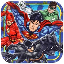 Justice League Lunch Plates Birthday Party Supplies by Amscan 8 Per Package New - £4.75 GBP