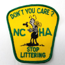 Stop Littering Bug Care Embroidered Patch Yellow 1970s National Campers ... - £11.31 GBP