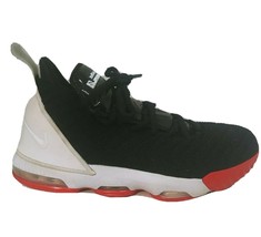 NIKE Lebron 16 XVI GS “BRED” Basketball Shoes Black White Red AQ2465-016 Sz 6Y - £34.81 GBP