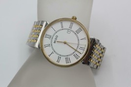 Mido Dorada White Roman Dial Gold SS 38mm Quartz Watch M009610A -Fits 7" wrist - £179.37 GBP