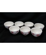 Canterbury First Frost Red Snowflake Christmas Soup Bowls 5-1/2&quot; Lot of ... - $48.33 CAD