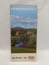 Vintage 1968 Texaco Pennsylvania Brochure Map - $11.14