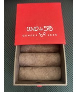 Uno De 50 Cincuenta NEW gift box large gender less brown suede and red e... - £4.69 GBP