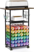 Compact Craft Cart for Cricut Machines with 36 Vinyl Holders &amp; Removable... - $113.80