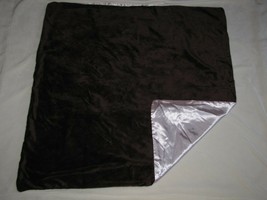Baby Blanket Chocolate Brown Mink/Minky Pink Satin Solid Plain Girl Soft Silky - £39.56 GBP