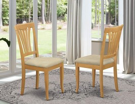 Set Of 2 Avon Dinette Kitchen Dining Chairs With Padded Seat In Light Oak Finish - £196.97 GBP