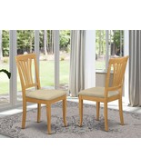 Set Of 2 Avon Dinette Kitchen Dining Chairs With Padded Seat In Light Oa... - £207.21 GBP