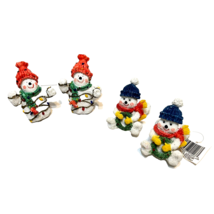 Kemp and Beatley Set of 4 Christmas Snowman Heavy Resin Napkin Rings - £12.17 GBP