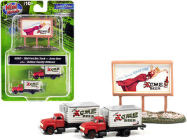 1954 Ford Box Truck 2 Pcs Red White w Country Billboard Acme Beer 1/160 N Scale - £20.91 GBP