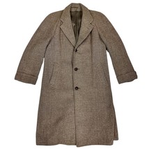 Harris Tweed Men&#39;s VTG 50s Dennis McLeod Full Length Over Coat Sz M L Br... - £275.04 GBP