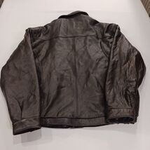 Excelled RN# 20849 Men's Brown Full Zip Pockets Leather Jacket Size Large  image 2