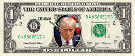 Donald Trump on a REAL Dollar Bill Mugshot Cash Money Collectible Celebrity - £6.87 GBP