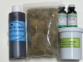 Fox Peak Outdoor Supply Gray Fox Lure &amp; Bait Kit #2 NEW SALE - $29.60