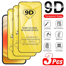 3PCS 9D Tempered Glass for Iphone 11 Pro Max 12 13 Mini 15 14 plus Scree... - £8.44 GBP+