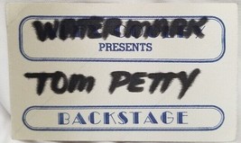 Tom Petty Vintage Original 1980 Watermark Presents Cloth Concert Backstage Pass - £15.69 GBP