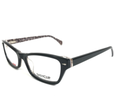 Easy Clip Eyeglasses Frames EC287 BLACK Purple Cat Eye Full Rim 51-16-135 - £22.25 GBP