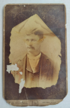 Vintage Cabinet Card Clarence G. Mulks by Mitchell in Kansas, Ohio - £13.89 GBP