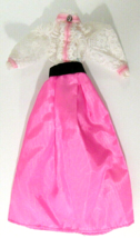 1982 Barbie Mattel Lovely Angel Face Pink &amp; White Dress With Cameo (Dress Only) - £15.77 GBP