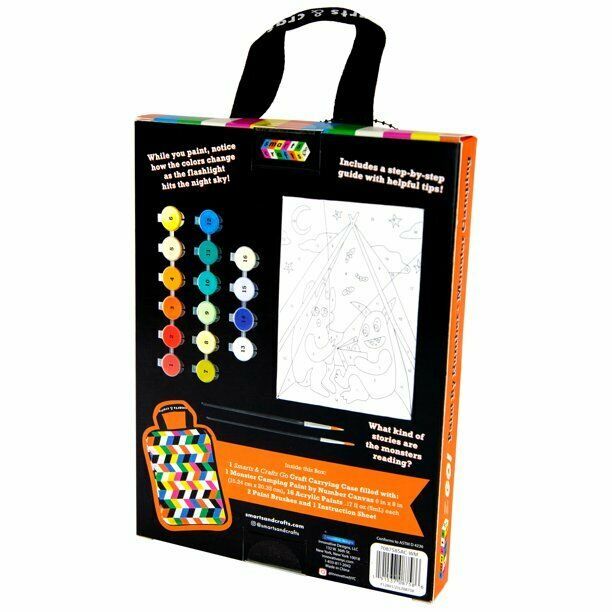Smarts & Crafts Go: Monster Camping Paint by Number, 21 Pieces, Unisex for Kids Item image 4