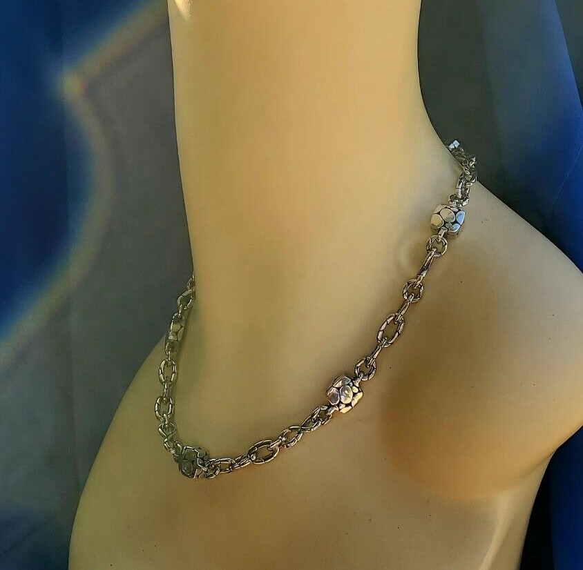 JOHN HARDY Sterling Silver Chain Heritage Kali Station Necklace 18" inch long Item image 5
