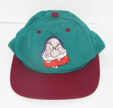 Vintage Disney Grumpy Baseball Hat Cap Youth Size Snow White Seven Dwarfs 90s - £11.85 GBP