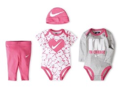 Nike 4 Piece Infant Set Gift Pack, 06B562 A72 Size 0-6 Months Dark Hyper... - $49.95