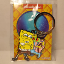 Official Spongebob Squarepants &amp; Gary Metal Enamel Keychain - £12.22 GBP