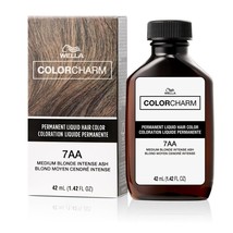 Wella Colorcharm Permanent Liquid Hair Color #7AA - Medium Blonde Ash 1.42 Fl Oz - £5.40 GBP