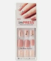 NEW Kiss Nails Impress Press On Manicure Earth Tones Crossing Lines 82007 NEW - £8.29 GBP
