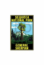Sequoia National Park California General Sherman Tree Vinyl Decal 2.5&quot; x 3.75&quot; - £4.12 GBP