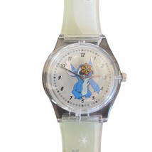 Disney Stitch Watch Vintage Rotating Flower as Seconds Hand Silicone - $19.55