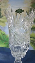 Vintage Nicole 13-Inch Lead Crystal Hurricane Candle Holder Shannon Crystal NEW - £73.70 GBP