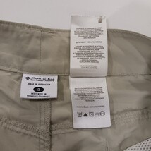 Columbia AL8198 Women's 2 Beige Hiking Polyester Capri Pants Cargo Shorts 30×17 image 4