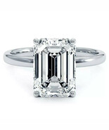 Solitaire 8.00 Ct H VS2 Lab Grown Emerald Cut Diamond Engagement Ring Wh... - $162,935.34 MXN