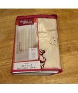 Better Homes And Gardens Curtain Tiers Garnet Red Cream Rose Vine 60x36” - $19.79