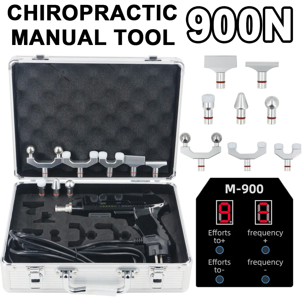 Sting tool new electric chiropractic massage gun spine correction massager 8 heads 900n thumb200