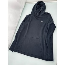 Nike Men Hoodie Sweatshirt Black Funnel Neck Pullover Hooded Sweater Lar... - $29.68