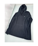 Nike Men Hoodie Sweatshirt Black Funnel Neck Pullover Hooded Sweater Lar... - £23.28 GBP