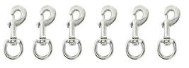 Lot Of (6) 3/4" x 3-3/8" Nickel Plated Heavy Duty Swivel Round Eye Bolt ... - $19.79