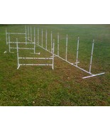 Dog Agility Training Equipment 3 Jumps and 12 Weave Poles - $149.80