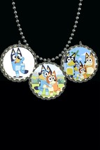 BLUEY dog heeler cartoon 3 piece necklace set lot great gift 3 complete - £6.84 GBP