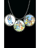 BLUEY dog heeler cartoon 3 piece necklace set lot great gift 3 complete - $162.97 MXN