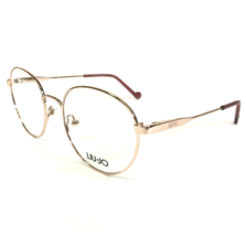 Liu Jo Eyeglasses Frames LJ2120 716 Shiny Gold Round Full Wire Rim 51-18... - $55.89